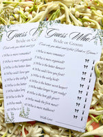 Guess Who Mr. or Mrs Cards - The Decor Cycle