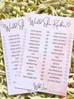 Would She Rather Cards - The Decor Cycle