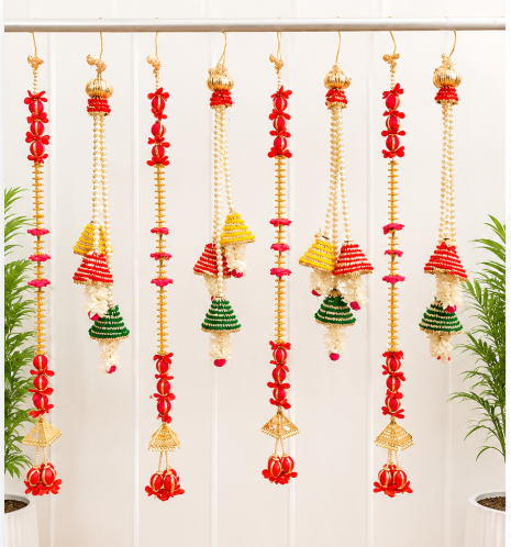 Cone Tassels and Red Rose Tassels Combo