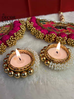Pearl Moonlight Diyas (set of 4) - The Decor Cycle