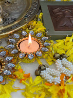 Dhun Ring & Crystal Diyas Combo (set of 2 each) - The Decor Cycle
