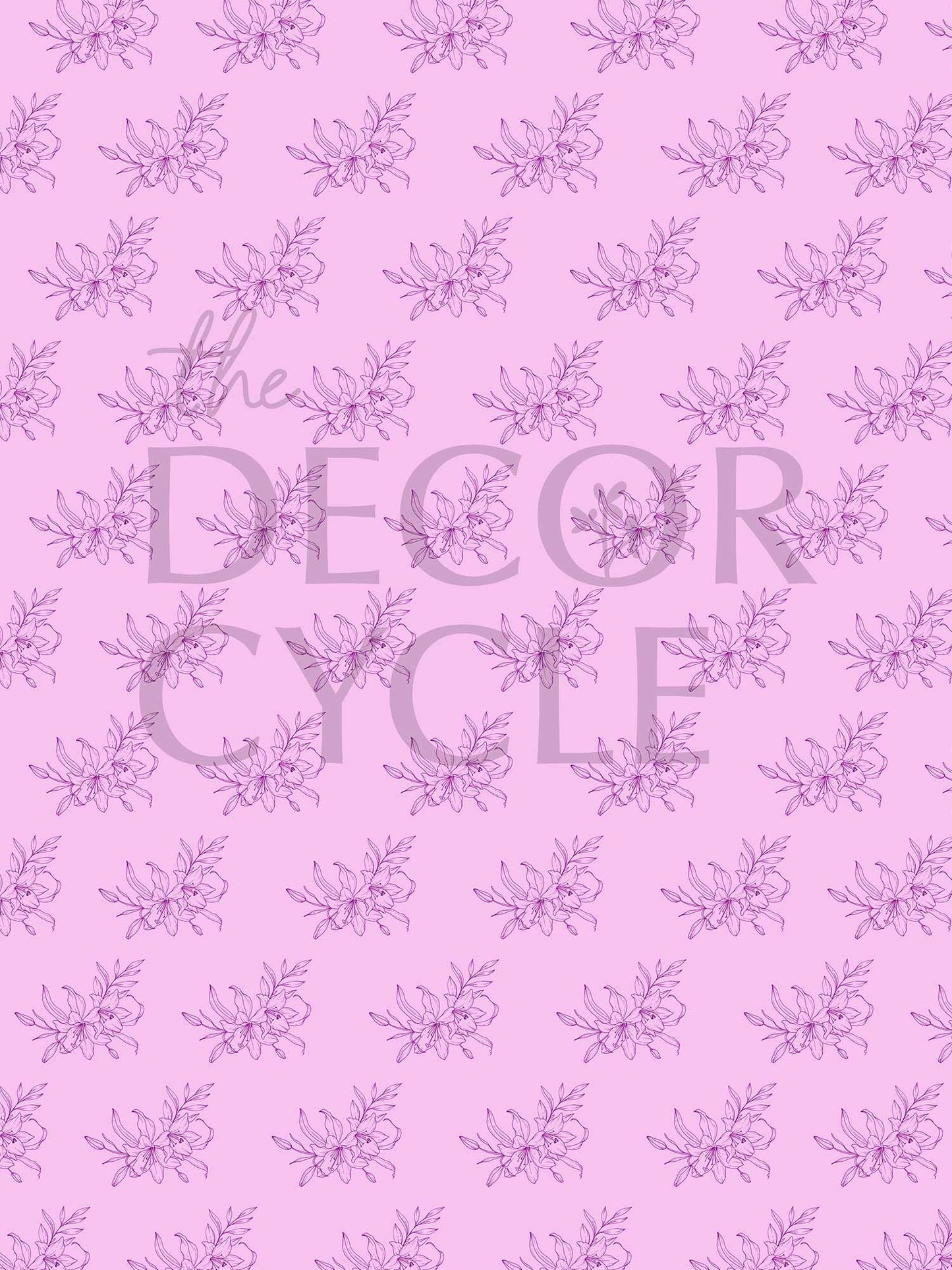 Purple Floral Floor Covering - The Decor Cycle