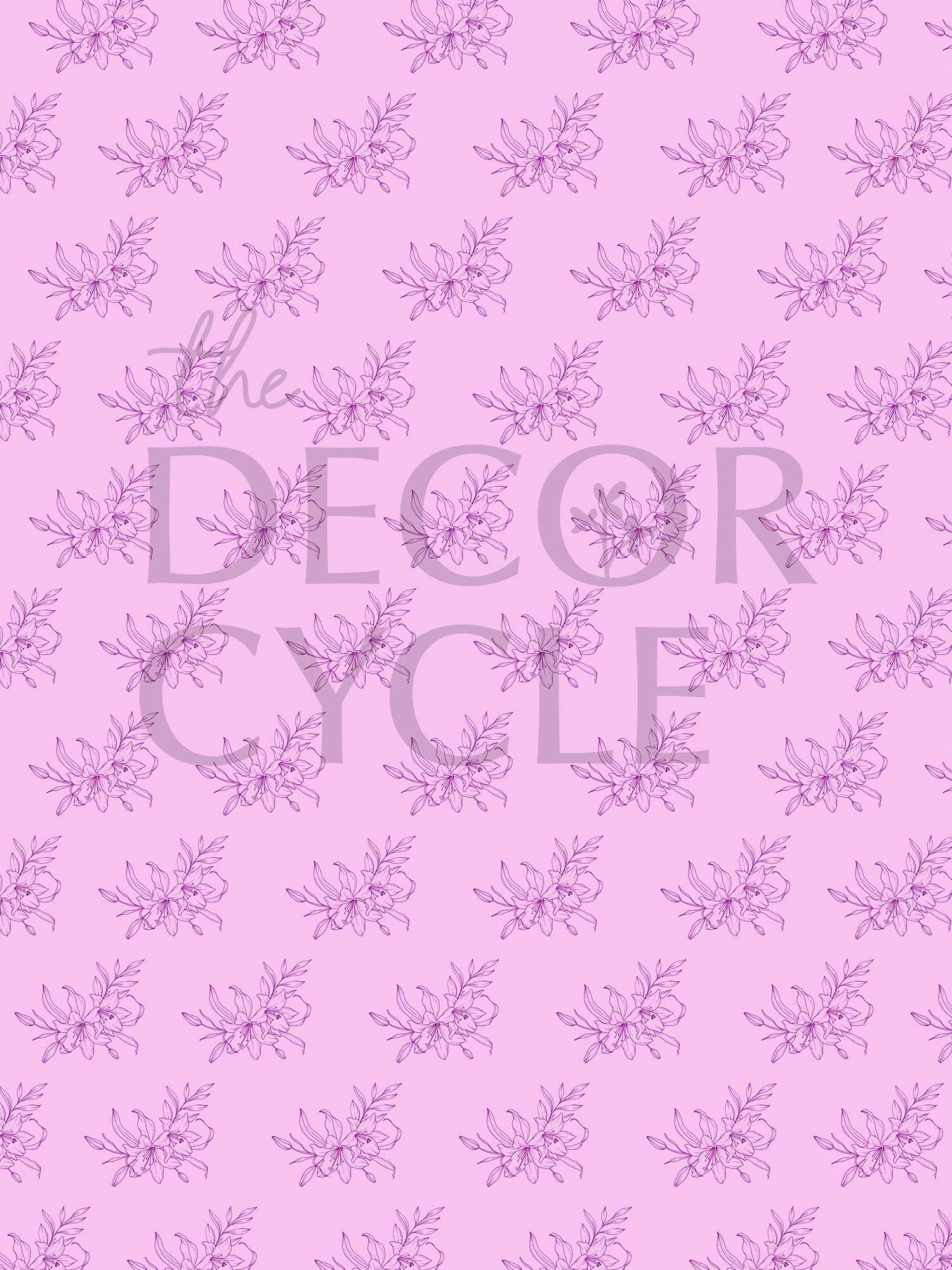 Purple Floral Floor Covering - The Decor Cycle