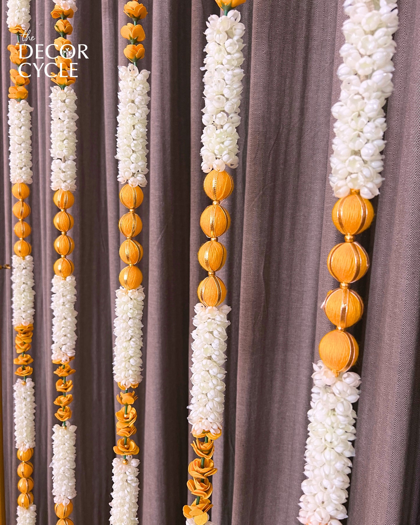 Long Yellow Bell and Tassels Garland