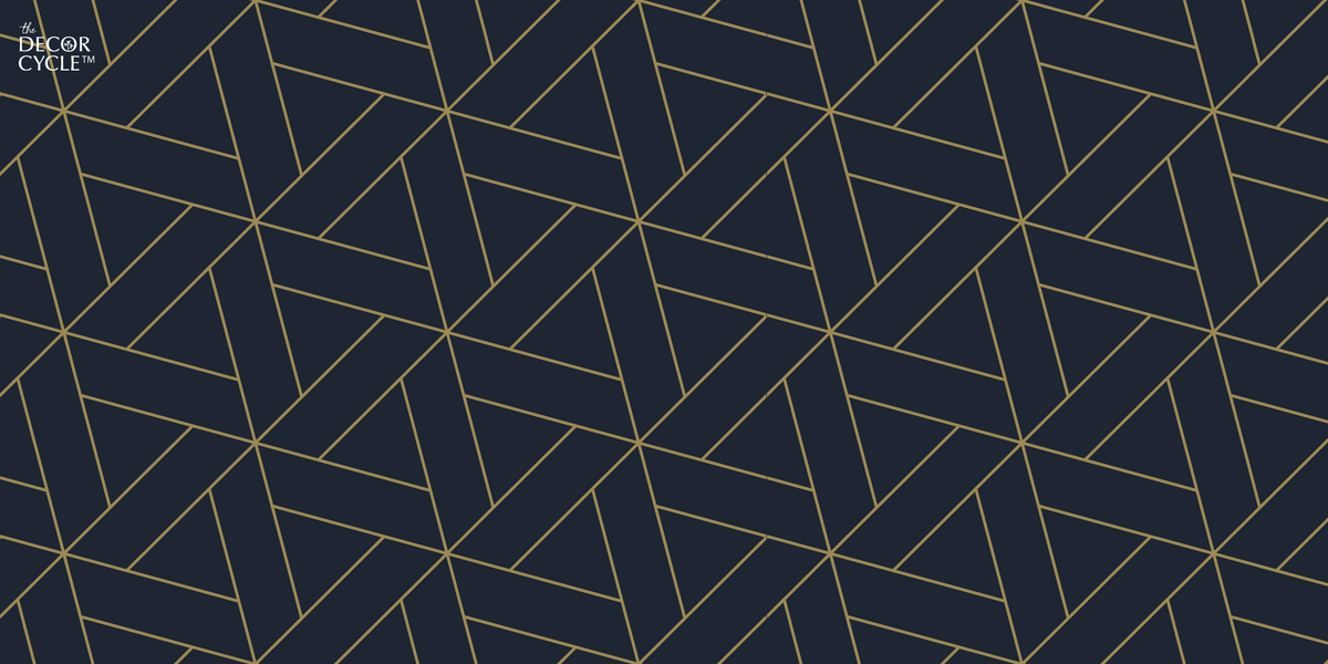 Navy Blue Geometric Flex - The Decor Cycle