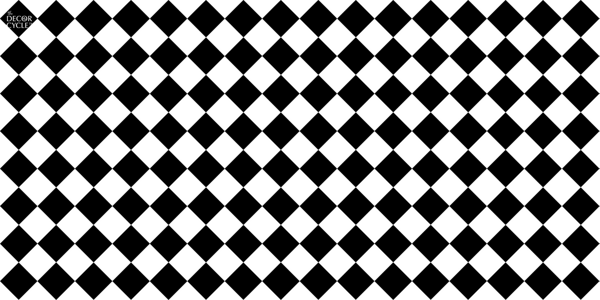 White & Black Checkered Flex - The Decor Cycle
