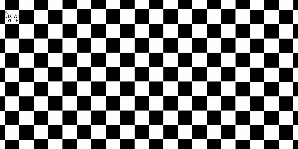 White & Black Straight Checks Flex - The Decor Cycle