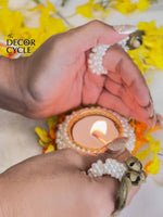 Dhun Ring & Pearl Diya Combo (set of 2 each) - The Decor Cycle
