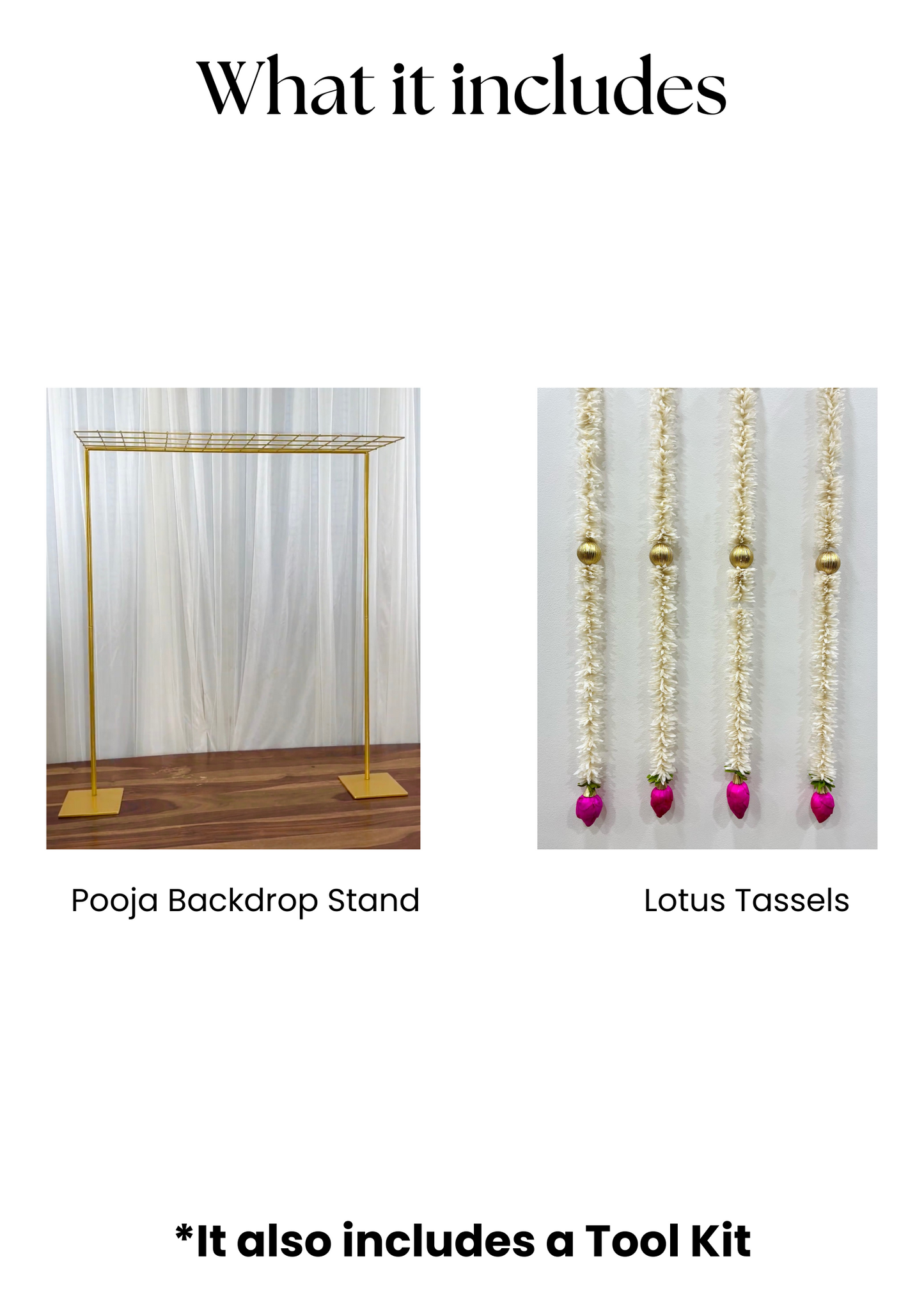 Lotus Tassels Pooja Decor Set - The Decor Cycle
