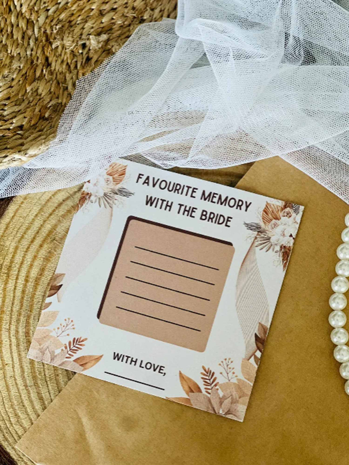 Favorite Memories with Bride, Boho Theme - The Decor Cycle