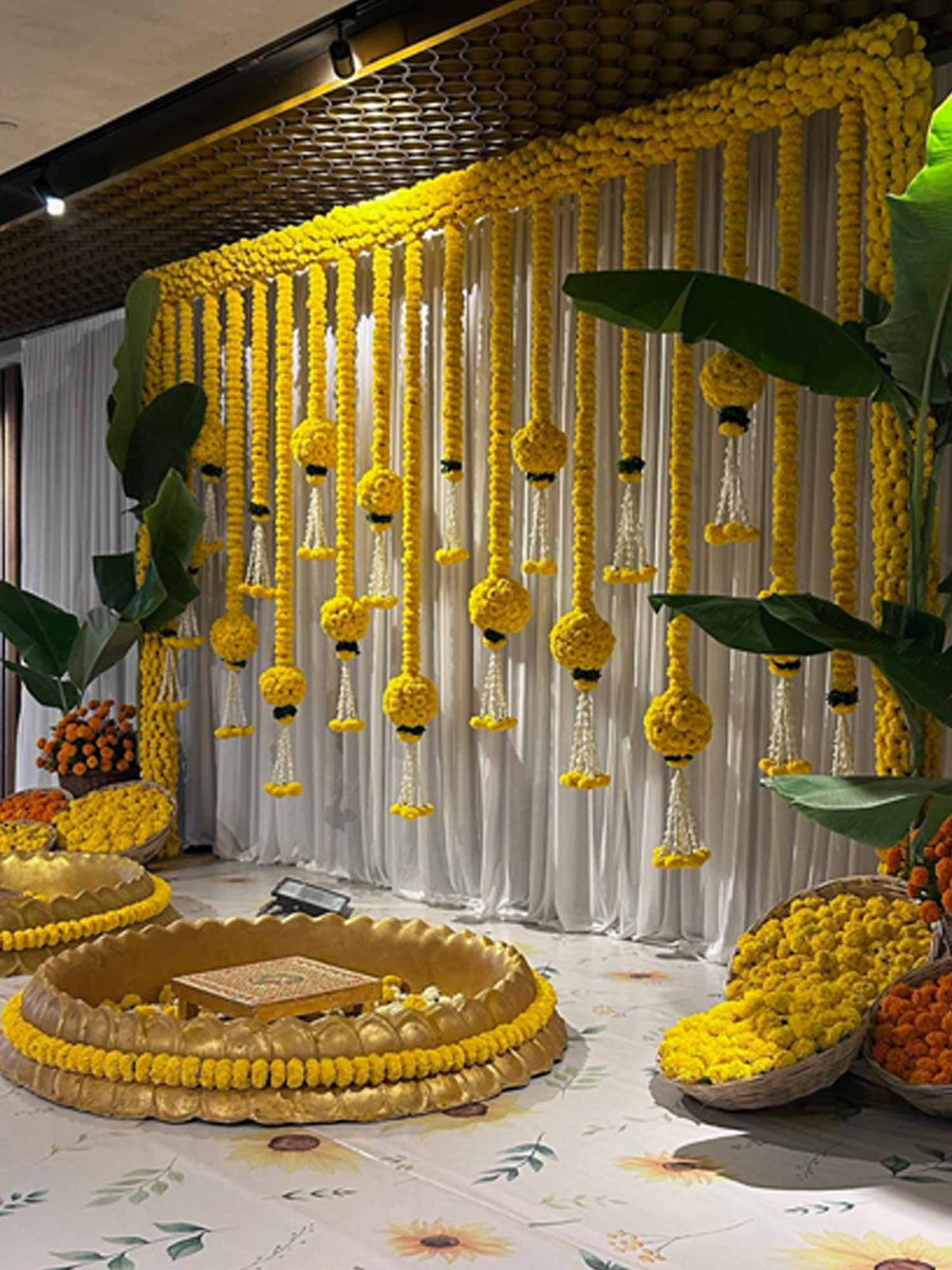 Sunflower Print Floor Covering - The Decor Cycle