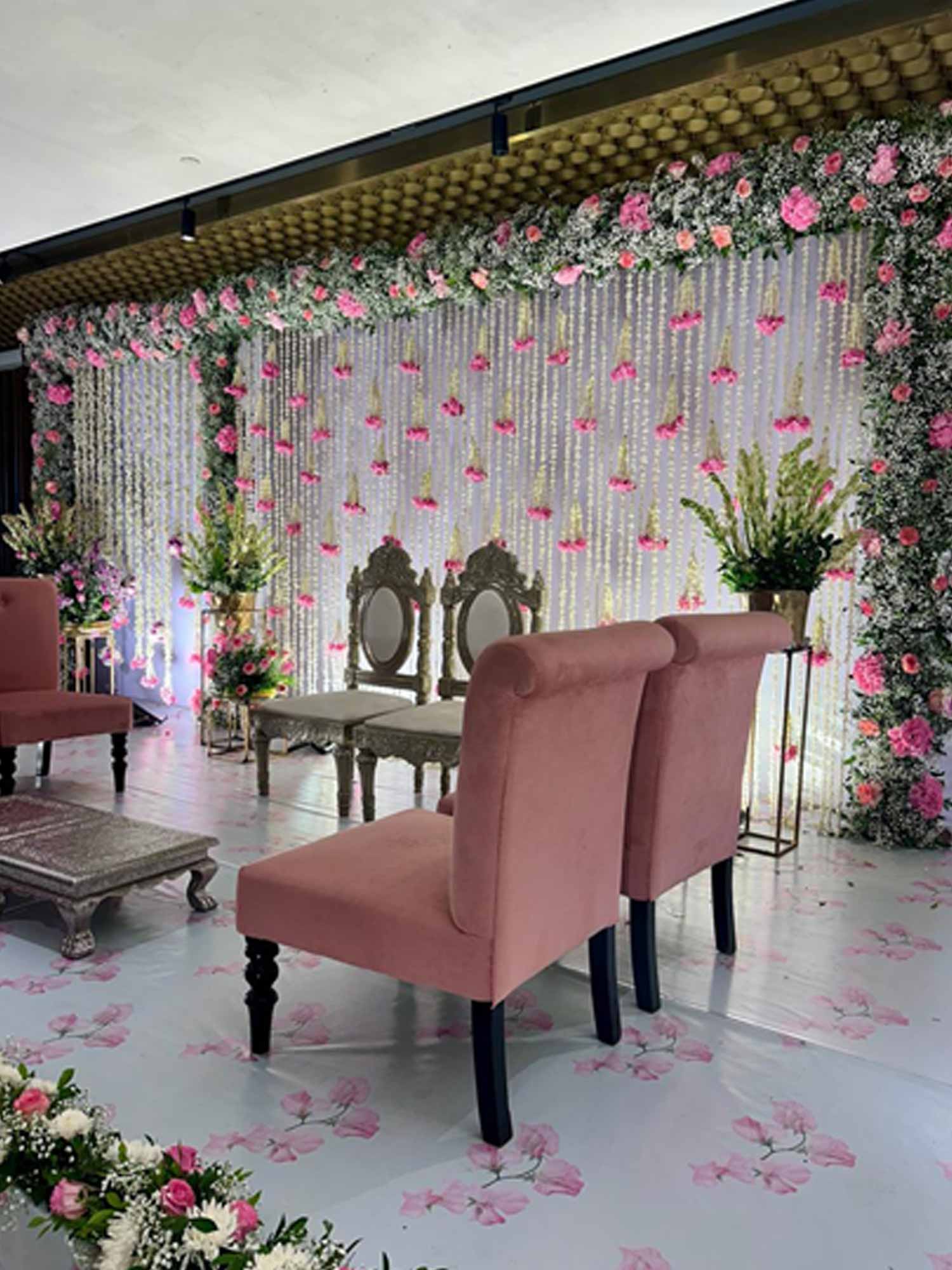 Pink Floral Floor Covering - The Decor Cycle