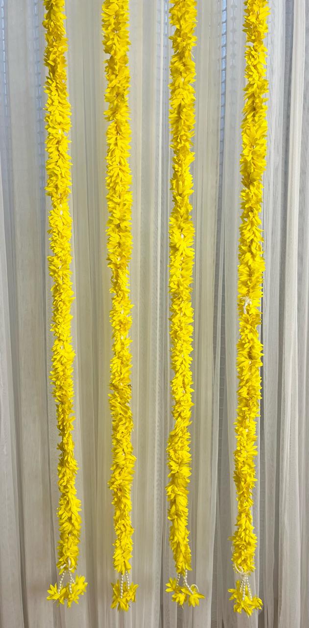 Yellow Floral Tassels - The Decor Cycle