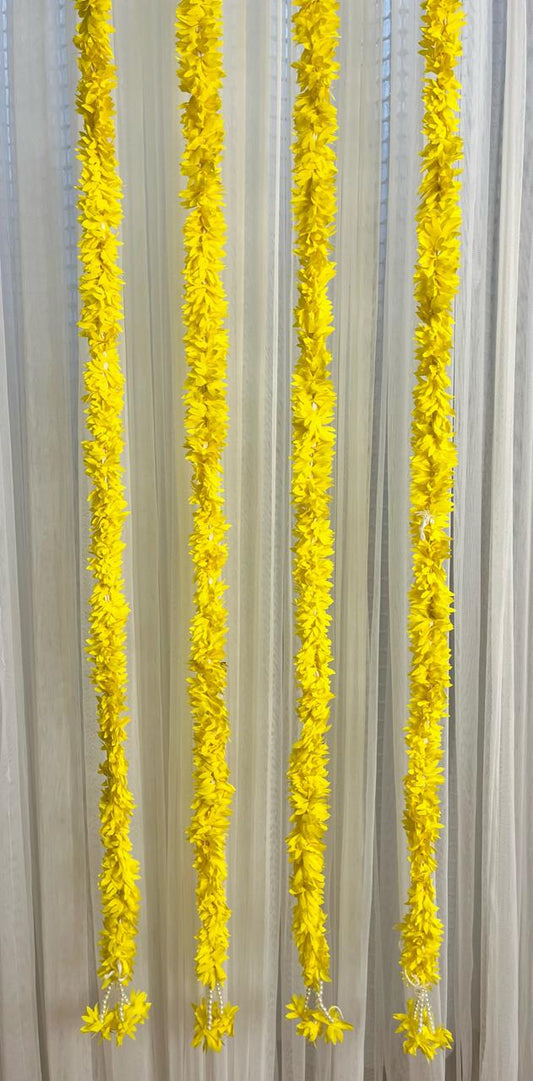 Yellow Floral Tassels - The Decor Cycle