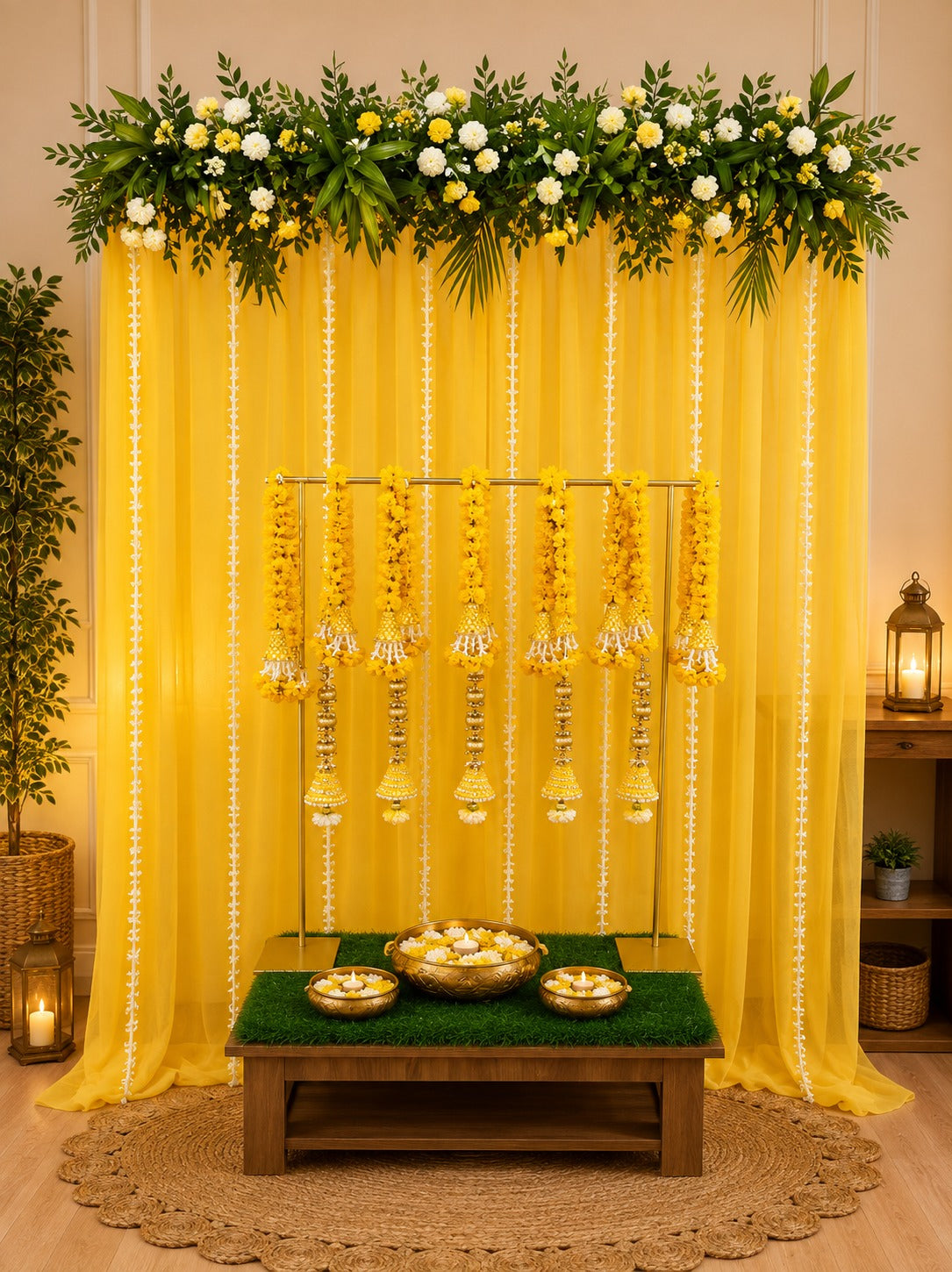 Rectangle and Pooja Backdrop Combo
