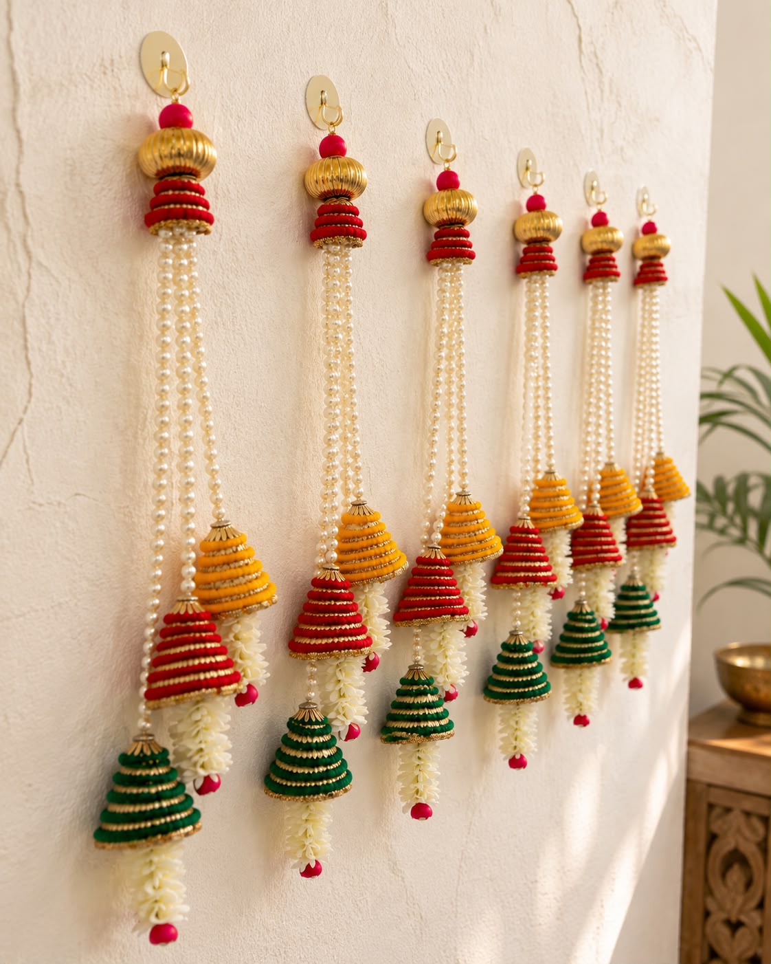 Pearl and Cone Tassels