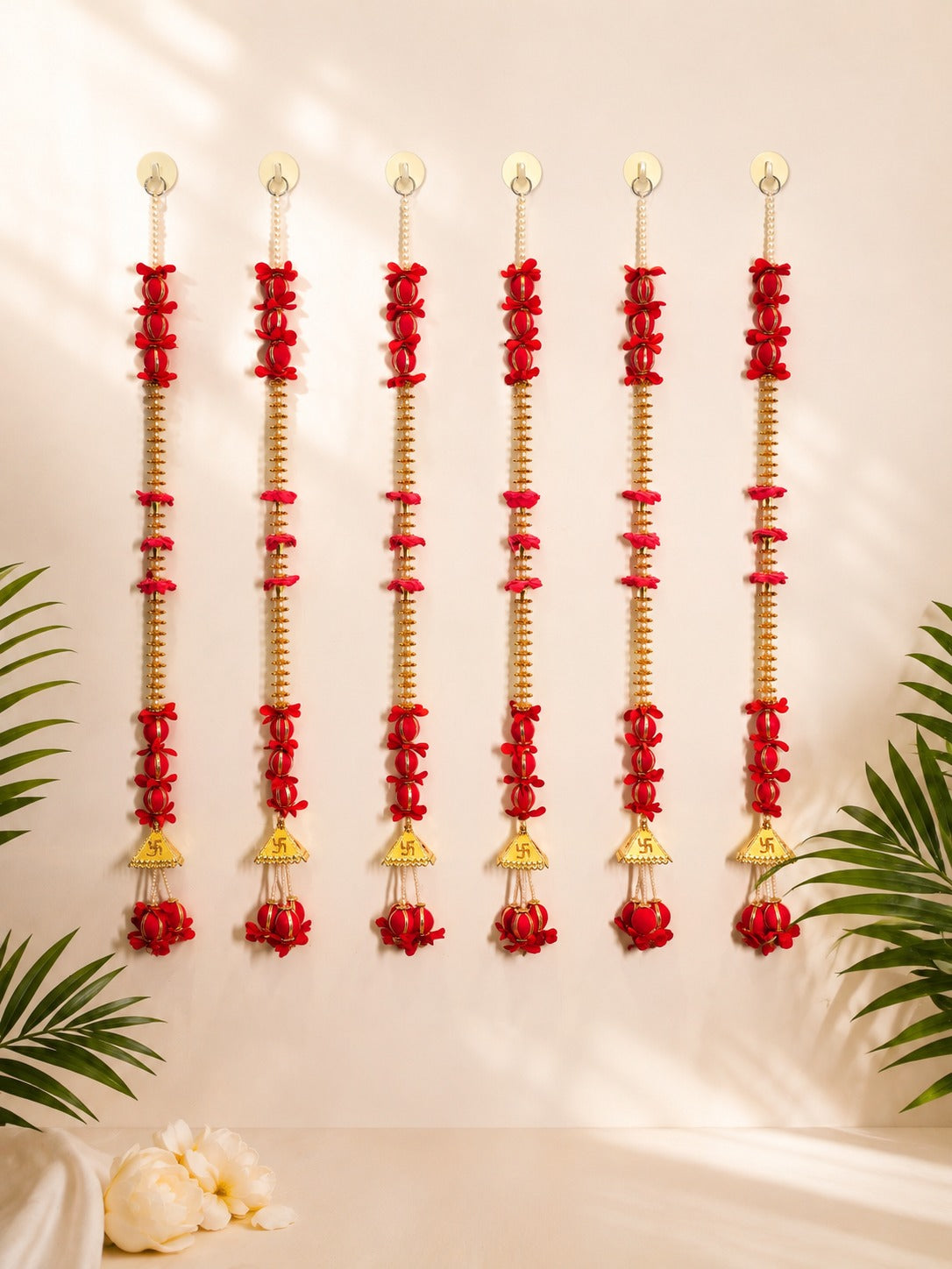 Red and Gold Bells Tassels