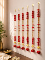 Red and Gold Bells Tassels