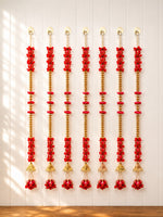 Red and Gold Bells Tassels