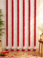 Dark Pink Floral Tassels