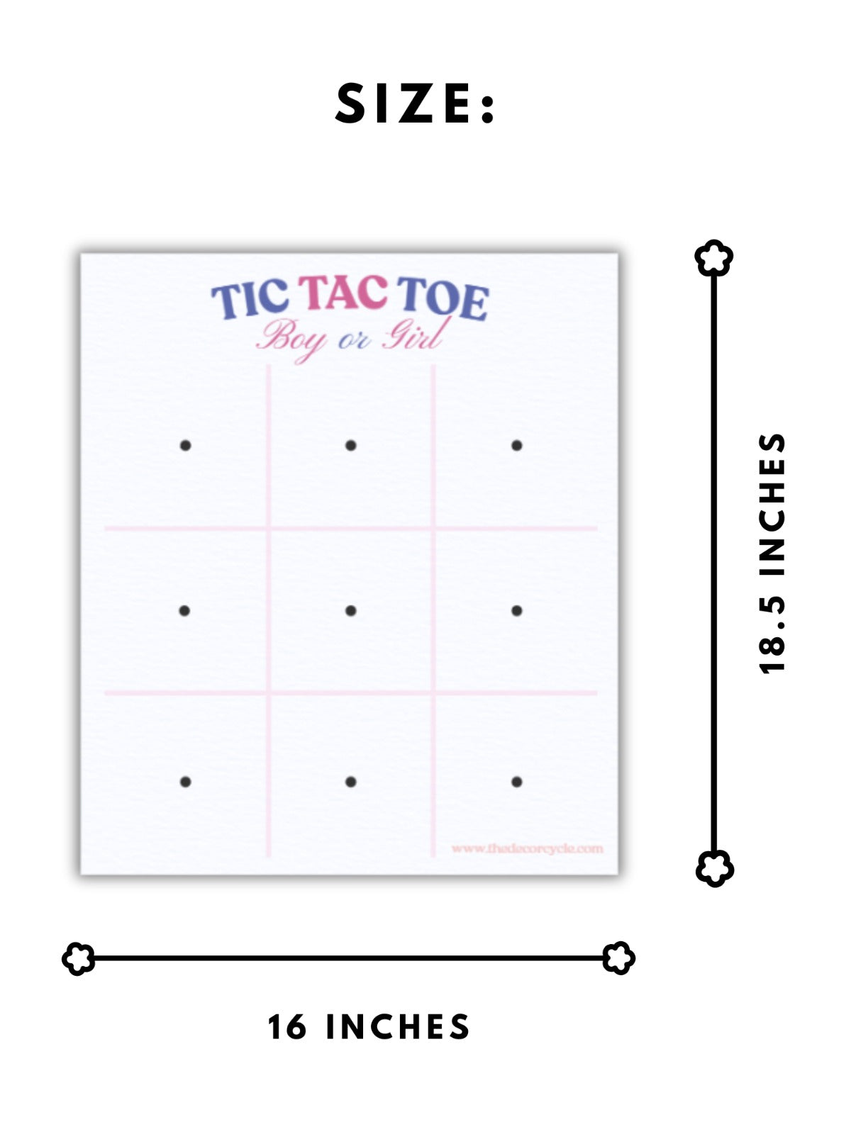 Magnetic Tic Tac Toe for Baby Shower