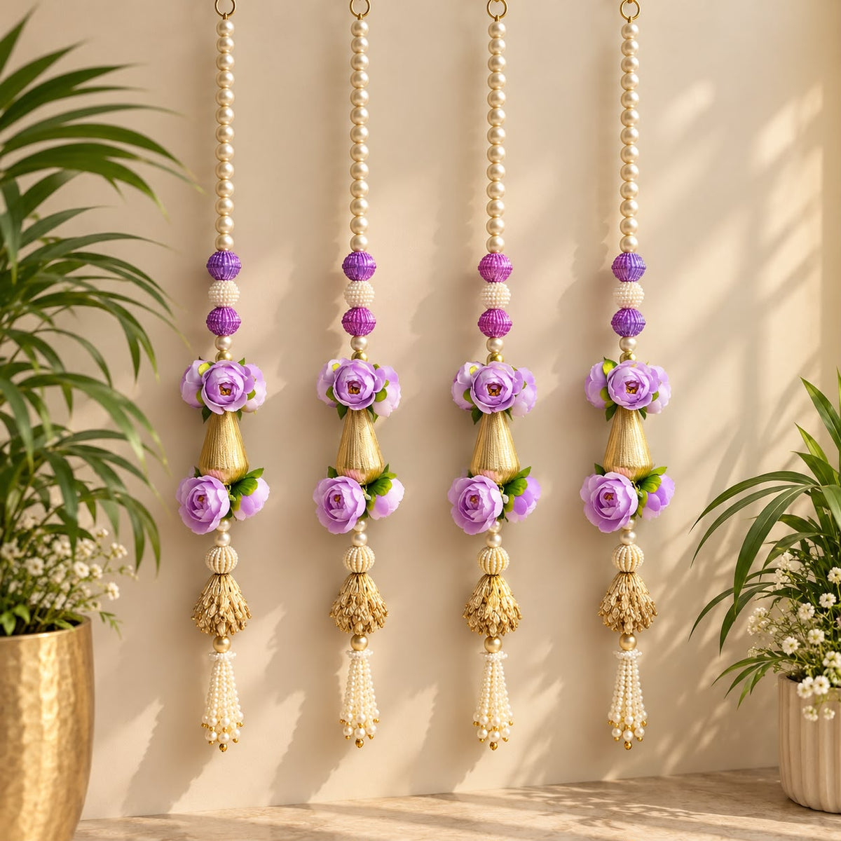 Lavender Rose & Pearl Hanging