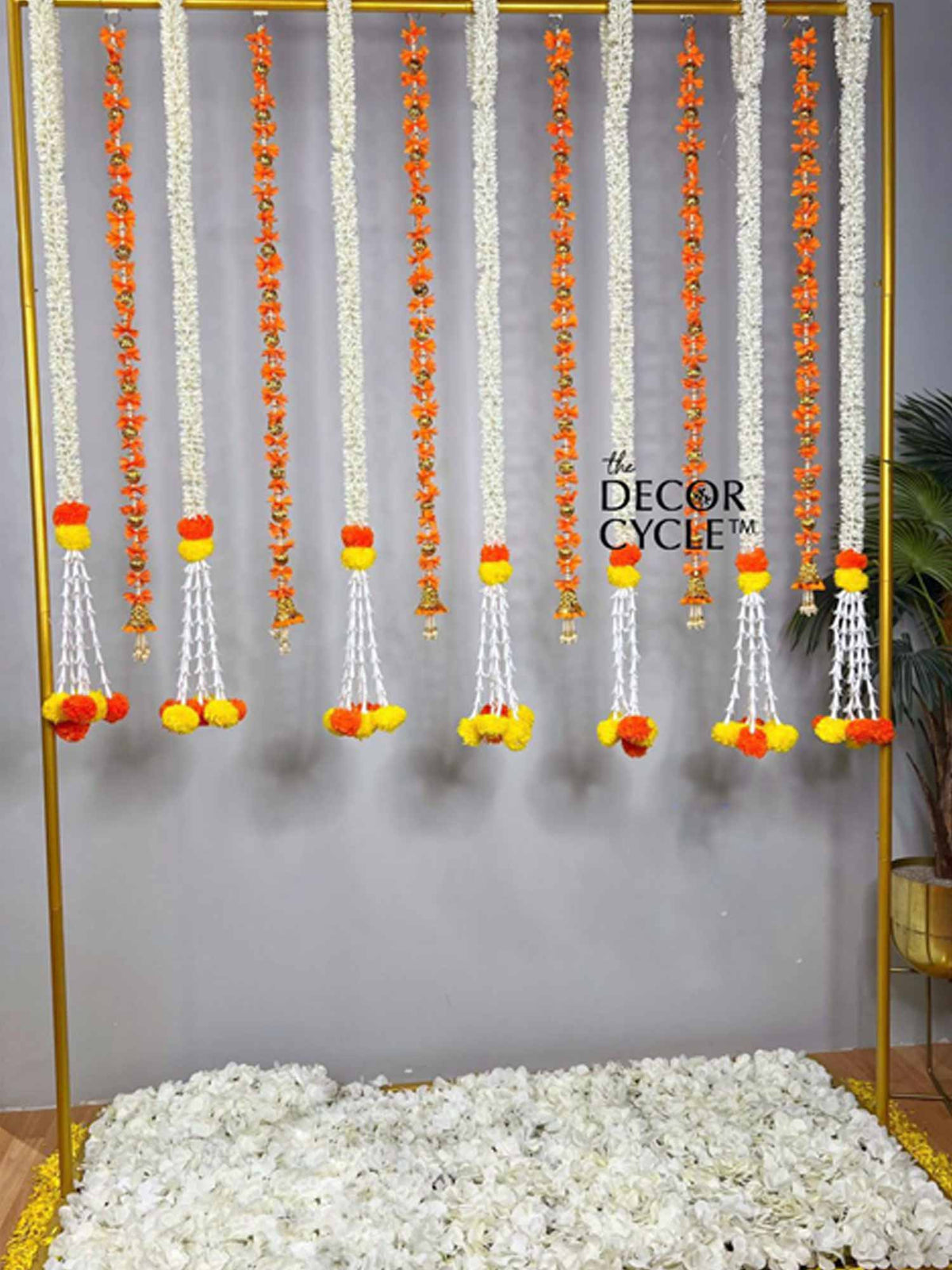 Orange Tassels and Garlands Set - The Decor Cycle
