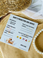 Baby's Prediction and Advice Cards, Teddy Bear Para Theme - The Decor Cycle