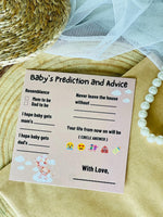Baby's Prediction and Advice Cards, Teddy Bear Theme - The Decor Cycle
