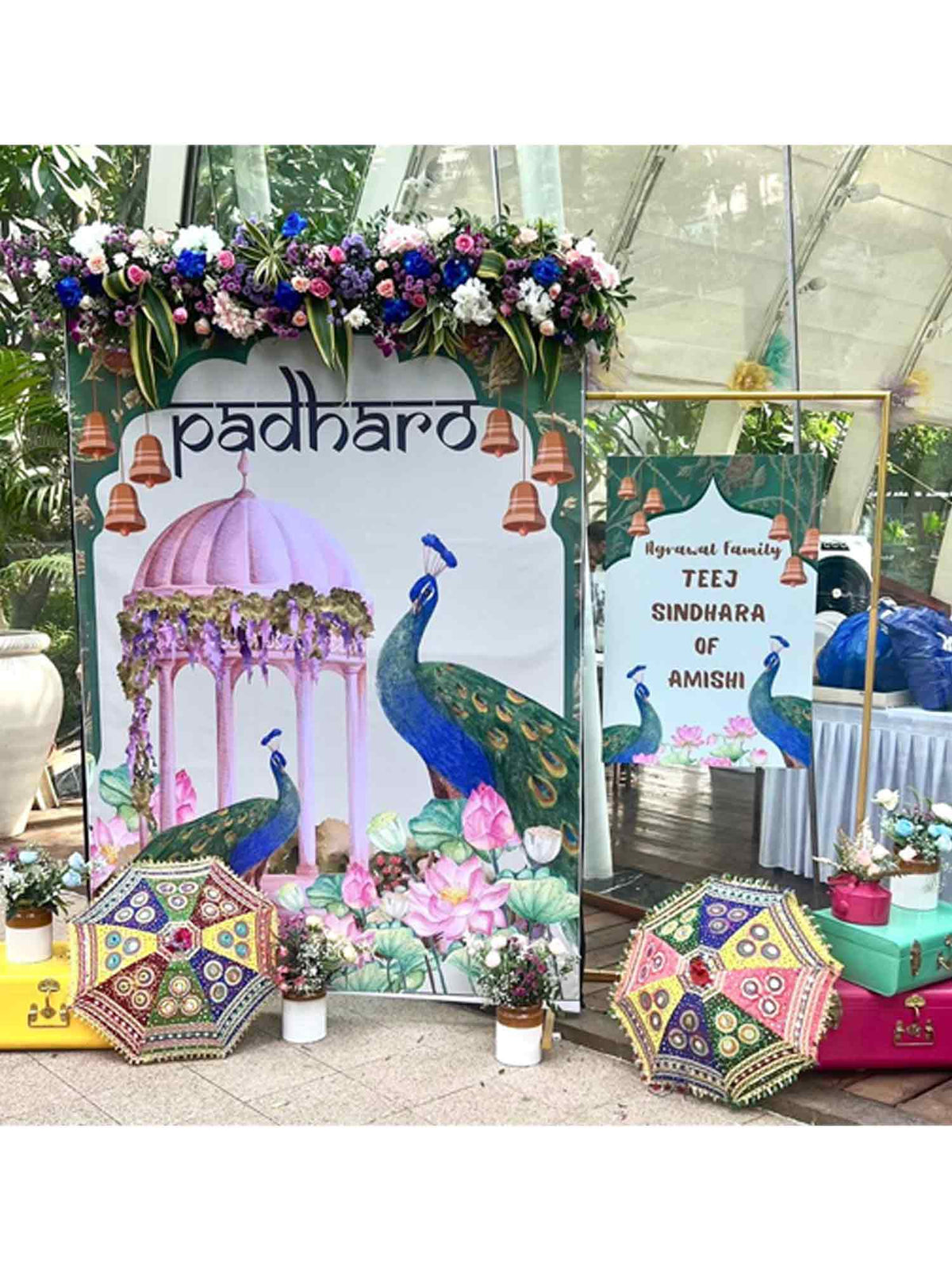 Royal Peacock Garden Backdrop - The Decor Cycle