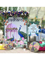 Royal Peacock Garden Backdrop - The Decor Cycle
