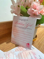 Favorite Memory with the Birthday Girl Cards