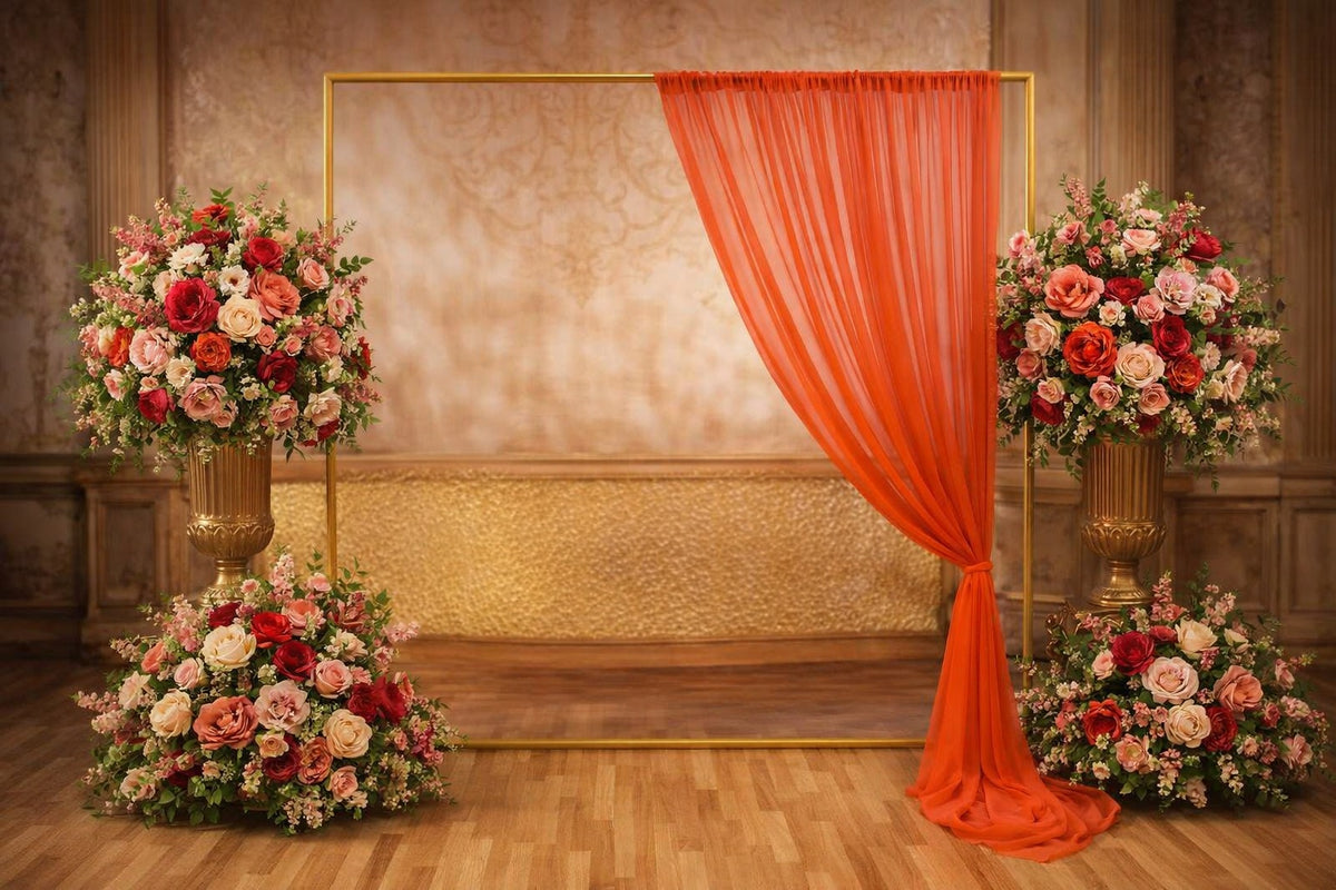 Red Drape Georgette Material