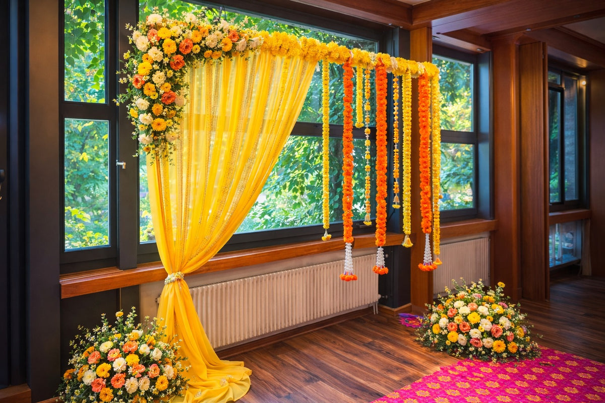 Yellow Drape Georgette Material