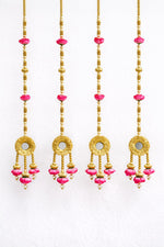 Pink Rose and Mirror Tassels