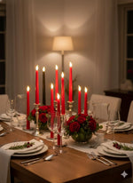Tapered Candles Combo - Red and Black