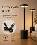 Cordless LED Table Lamp – Rechargeable Touch Lamp with Dimming & 3 Colour Modes (Pack of 1)