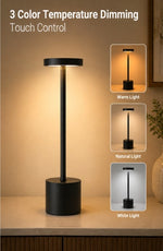 Cordless LED Table Lamp – Rechargeable Touch Lamp with Dimming & 3 Colour Modes (Pack of 1)