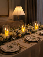 3 in 1 Flame LED Candle with Glass Cover