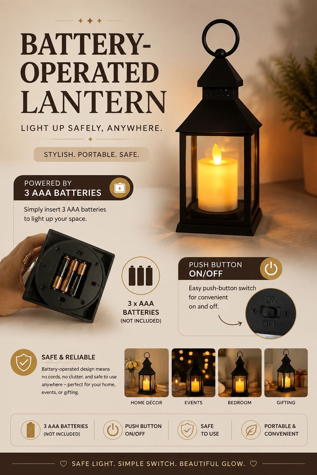 LED Black Lantern