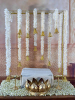 White Tassels Pooja Decor Set