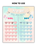 What will it be, Girl or Boy? Board (Hearts)