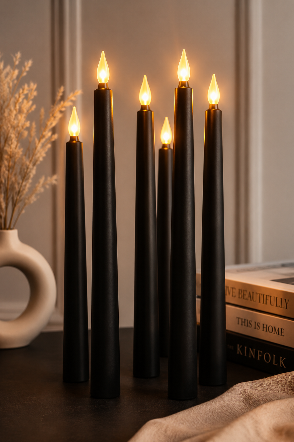 Black Tapered Candles