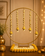 Yellow Cone Tassels Circle Decor Set