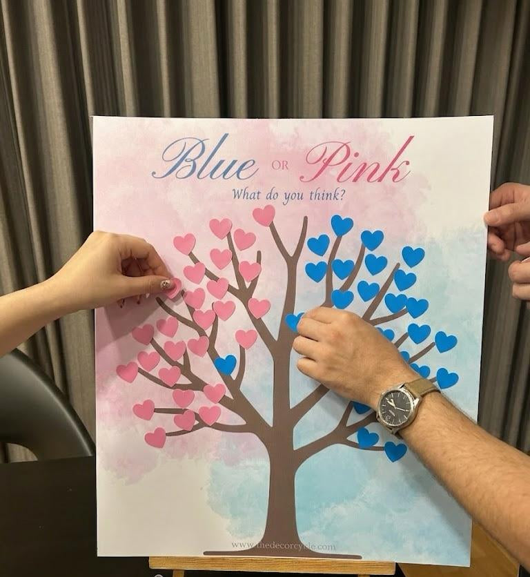 Blue or Pink Tree Board