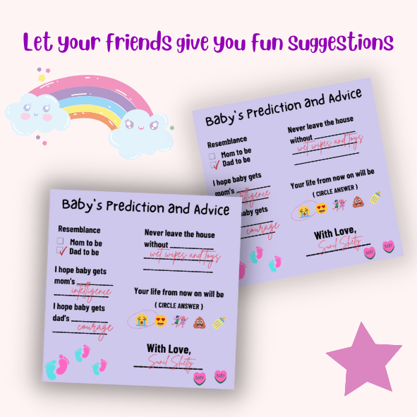 Baby's Prediction and Advice Cards - The Decor Cycle