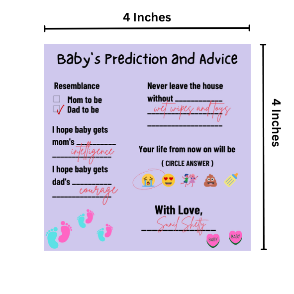 Baby's Prediction and Advice Cards