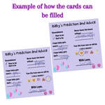 Baby's Prediction and Advice Cards - The Decor Cycle