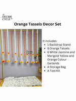 Orange Tassels and Garlands Set - The Decor Cycle