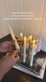 Silver and Spiral Candles Combo